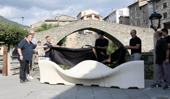 La tecnología pionera de ARIDDITIVE en el primer banco de hormigón imprimido en 3D en La Pobla de Lillet