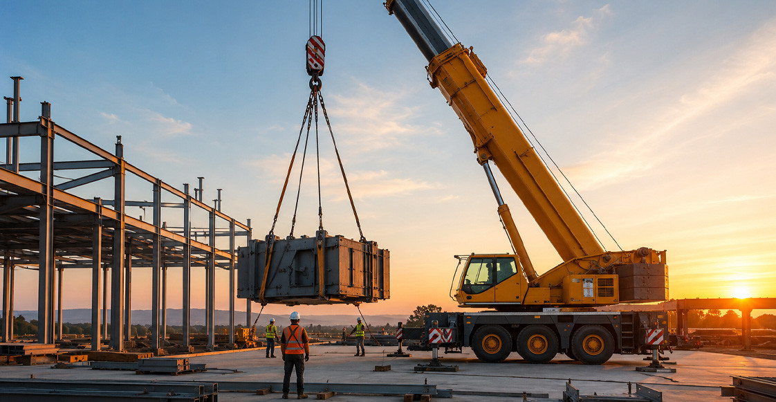 Industria: mover maquinaria con precisión Industria: mover maquinaria con precisión